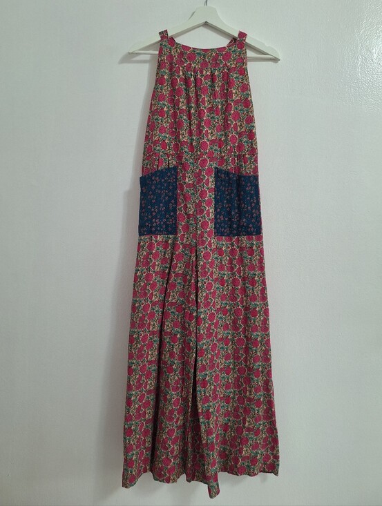 NATURAL LIFE Pants - NWOT NATURAL LIFE Floral Wide Leg Jumpsuit in Pink and Navy